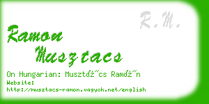 ramon musztacs business card